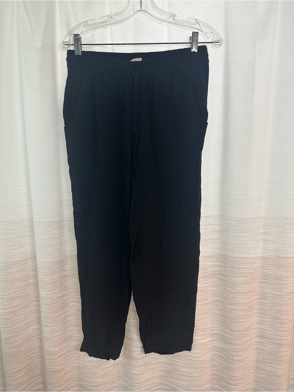 J. Crew Black Elastic Waist Pull-On Pants Size 6
